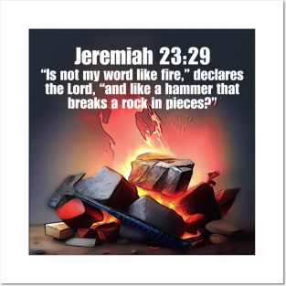 Jeremiah 23:29 Posters and Art